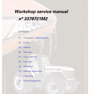 AGCO DT180A, DT200A, DT220A, DT240A Tractor Workshop Repair Manual