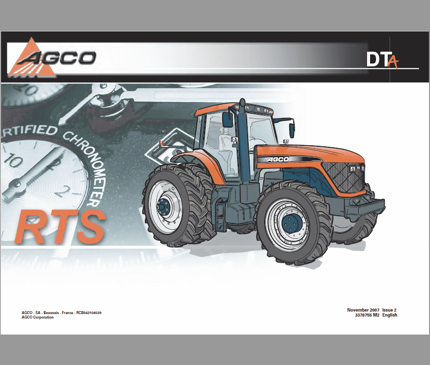 AGCO DT180A, DT200A, DT220A, DT240A Tractor Repair Manual - Image 2