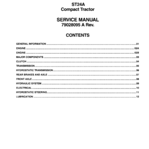 AGCO ST24A Tractors Repair Manual