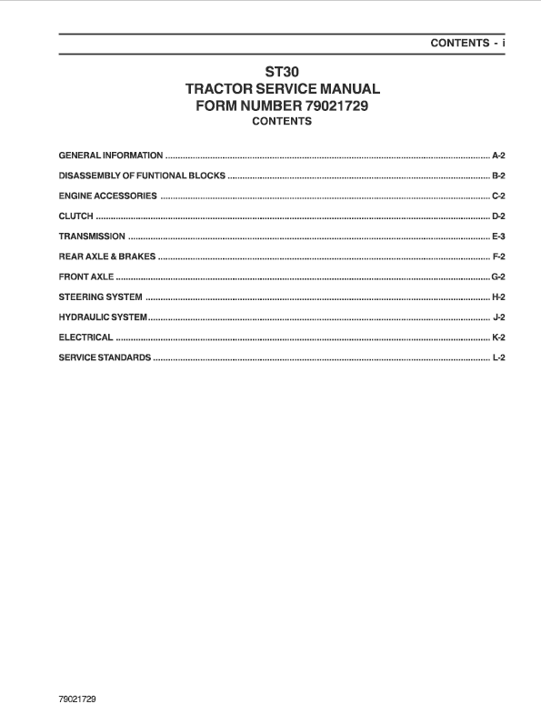 AGCO ST30 Tractors Workshop Repair Manual