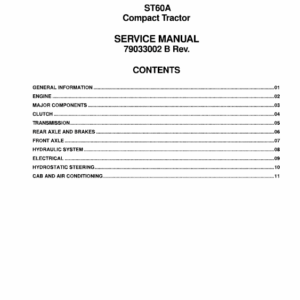 AGCO ST60A Tractors Repair Manual