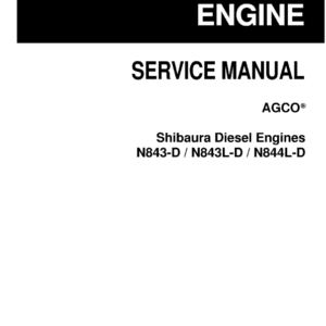 Shibaura N843-D, N843L-D, N844L-D Diesel Engines Repair Manual