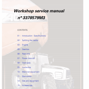 AGCO RT100, RT120, RT135, RT150 PowerMaxx CVT Tractors Repair Manual