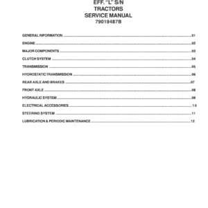 AGCO ST25 Compact Tractor Repair Manual