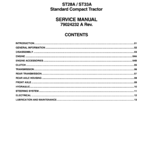 Alternative view of AGCO ST28A, ST33A Tractors Repair Manual
