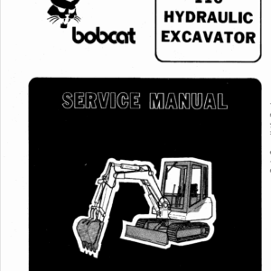 Bobcat 116 Excavator Repair Manual