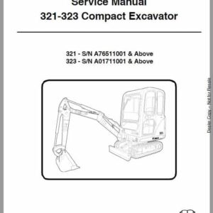 Bobcat 321, 323 Compact Excavator Repair Manual