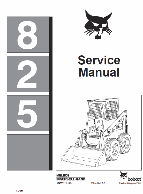 Bobcat 825 Skid-Steer Loader Repair Manual