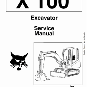 Bobcat X100 Excavator Repair Manual