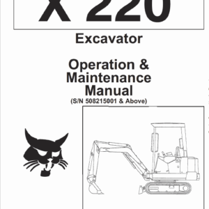 Bobcat X220 Excavator Operator's Manual