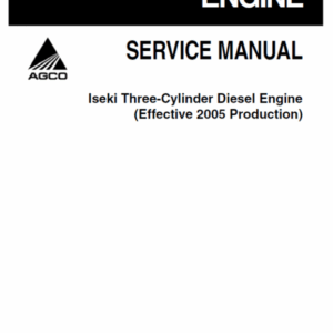 Iseki Three Cylinder Diesel Engine Manual