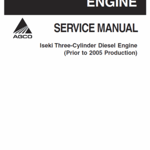 Iseki Three Cylinder Diesel Engine Manual