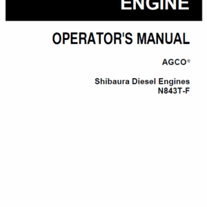 Shibaura N843T-F, N843L-F, N844LT Diesel Engines Repair Manual