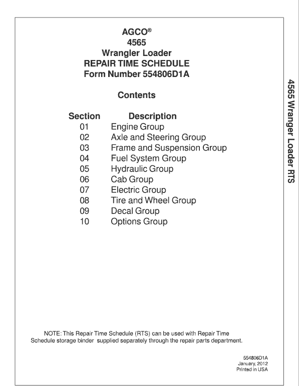 Willmar 4565 Wrangler Loader Repair Manual - Image 2