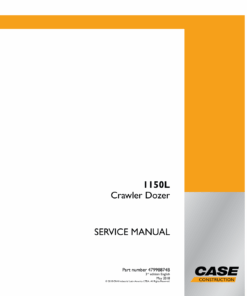 Case 1150L Crawler Dozer Repair Manual