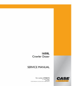 Case 1650L Crawler Dozer Repair Manual