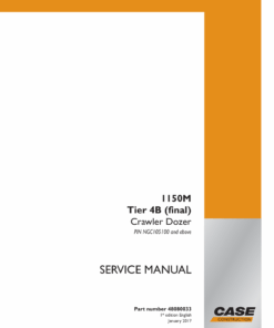 Case 1150M Crawler Dozer Repair Manual