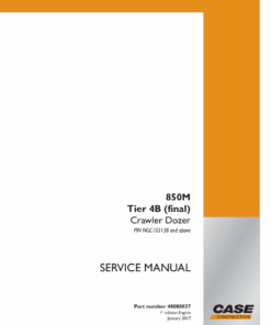 Case 850M Crawler Dozer Repair Manual
