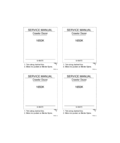 Case 1650K Crawler Dozer Repair Manual