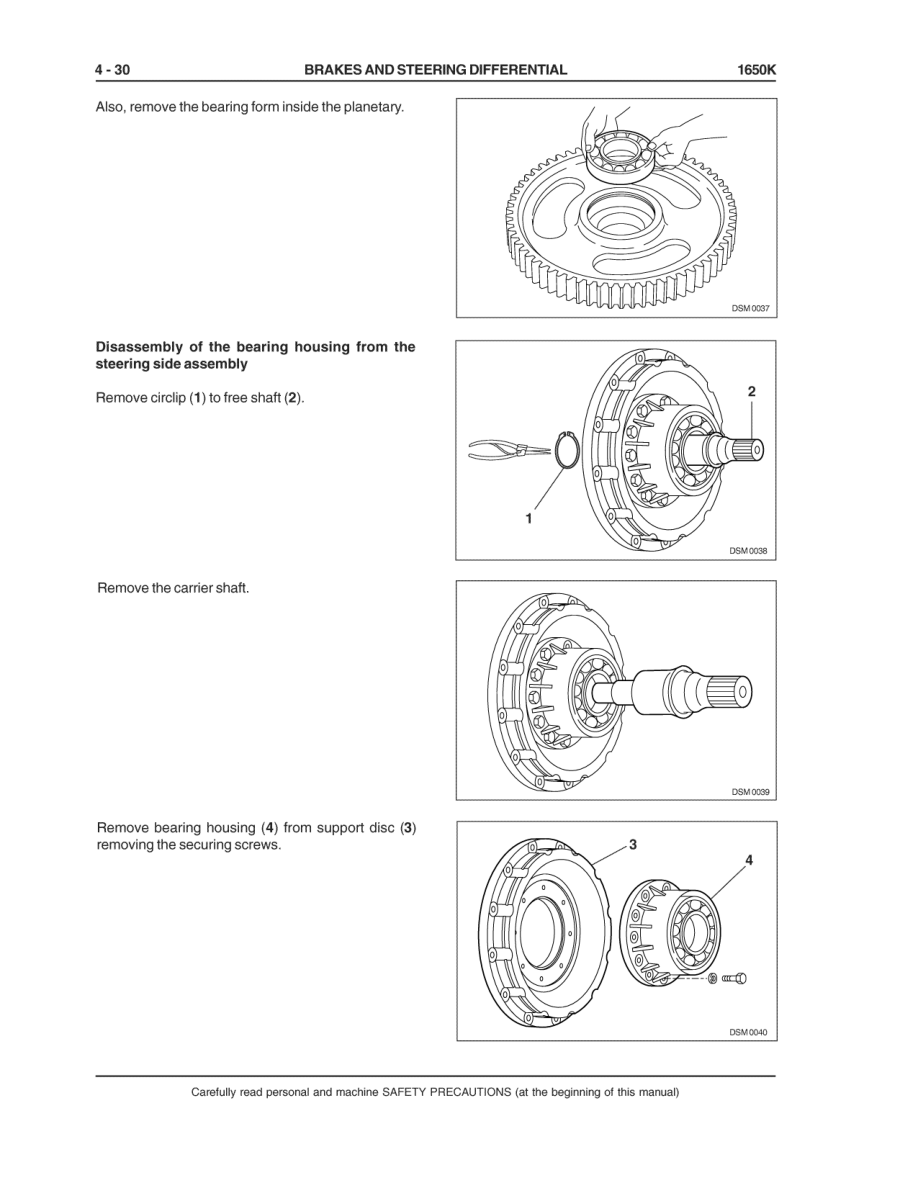 Case 1650K Crawler Dozer Repair Manual