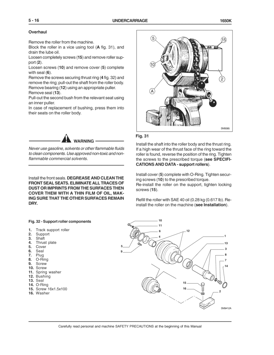 Case 1650K Crawler Dozer Repair Manual