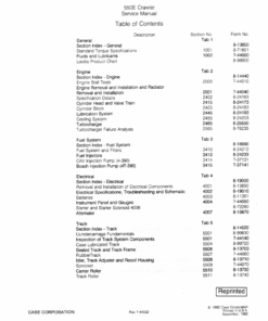 Case 550E Crawler Dozer Repair Manual
