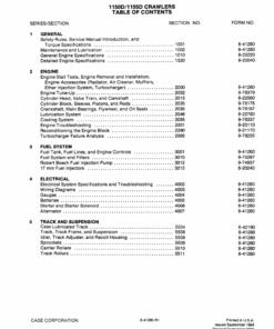 Case 1150D, 1155D Crawler Dozer Repair Manual