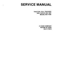 Case MC1150E Crawler Dozer Repair Manual