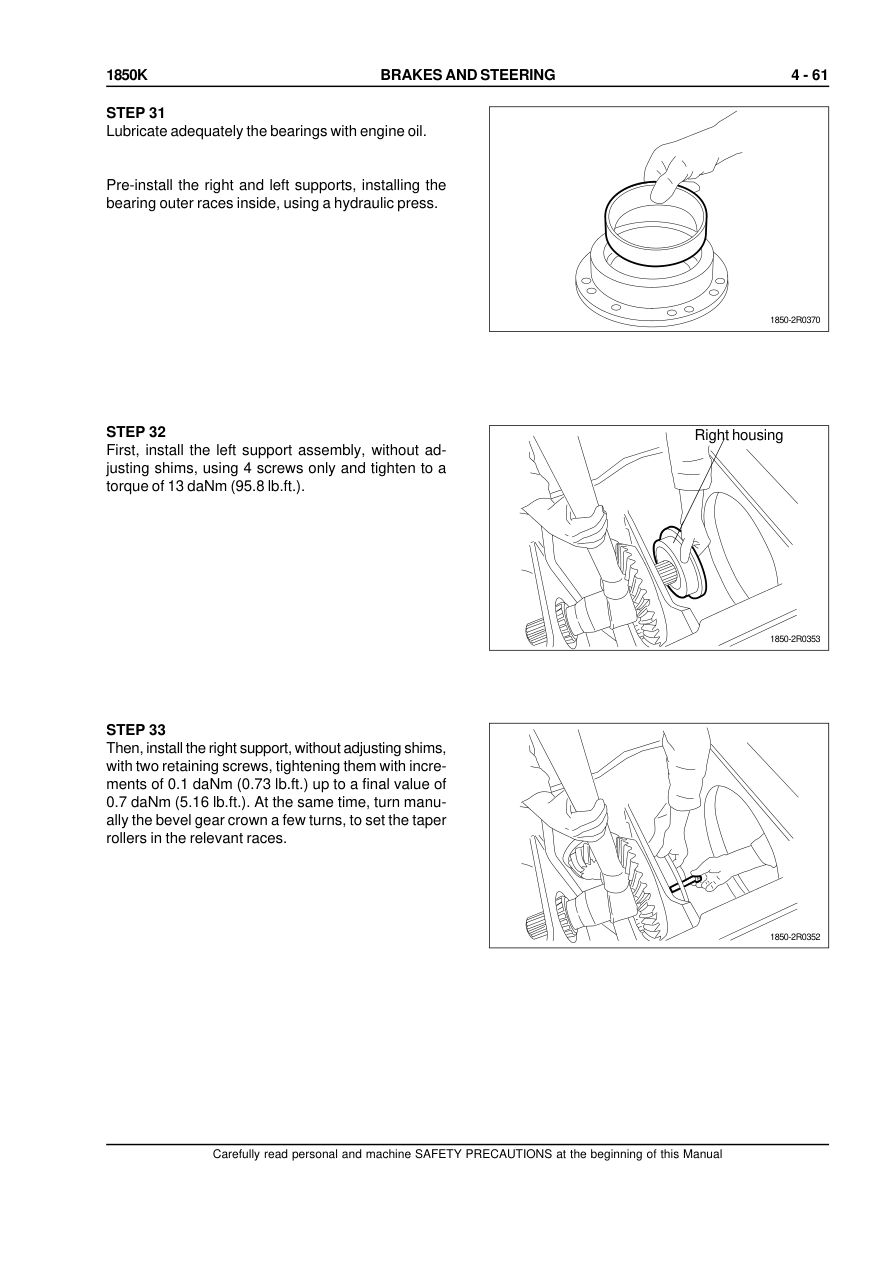 Case 1850K Crawler Dozer Repair Manual