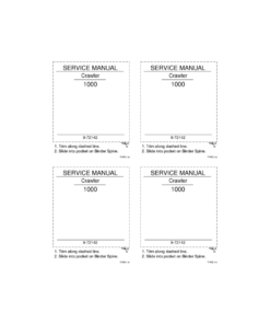 Case 1000D Crawler Dozer Repair Manual