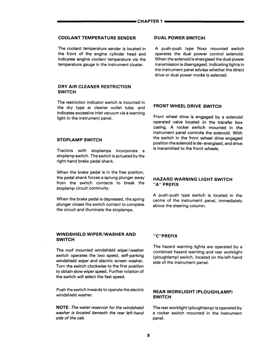 Ford 8530, 8630, 8730, 8830 Tractor Repair Manual