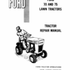 Ford 70, 75 Lawn Tractor Repair Manual