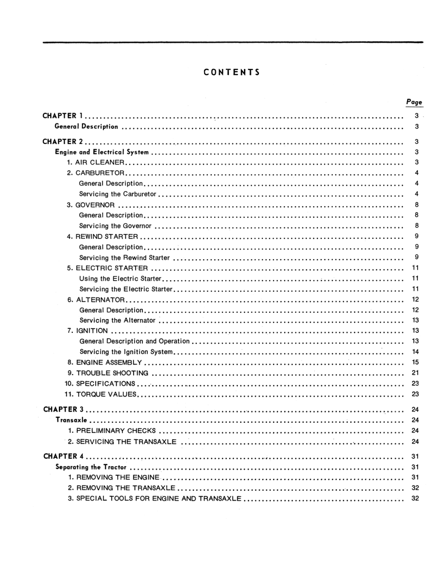 Ford 70, 75 Lawn Tractor Repair Manual