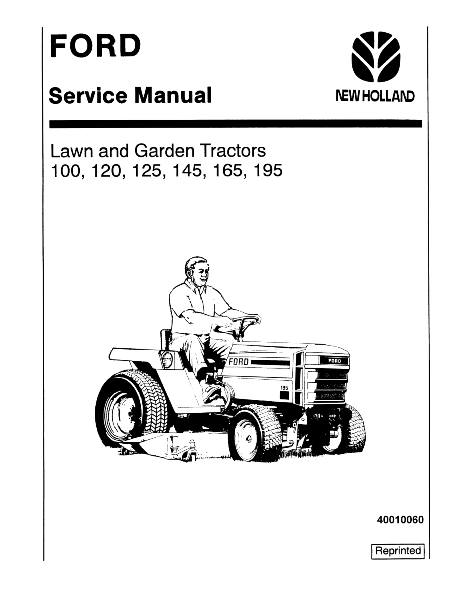 Ford 100, 120, 125, 145 Lawn Tractor Repair Manual