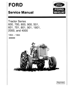 Ford 900, 901, 1801, 2000, 4000 Tractor Repair Manual