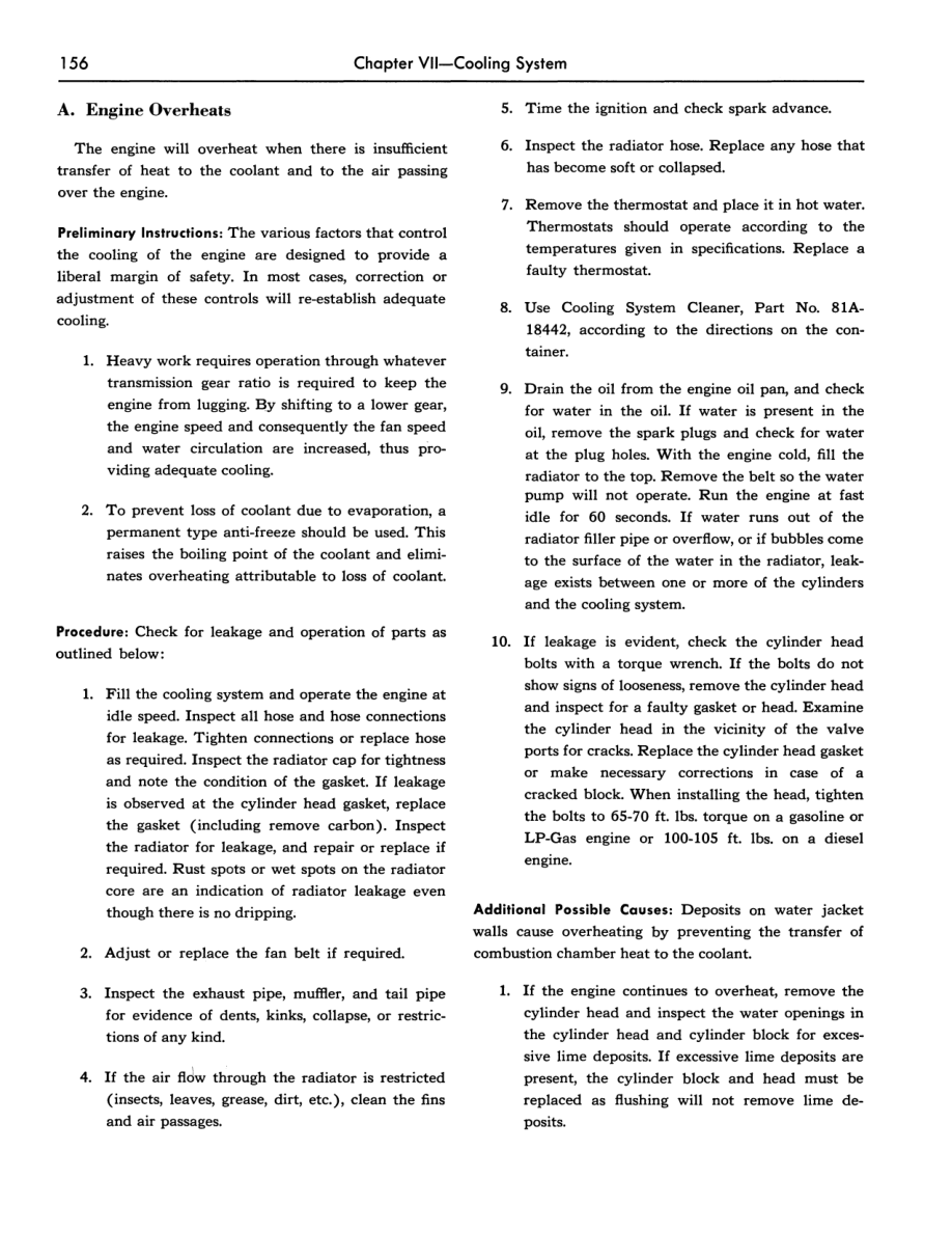 Ford 900, 901, 1801, 2000, 4000 Tractor Repair Manual