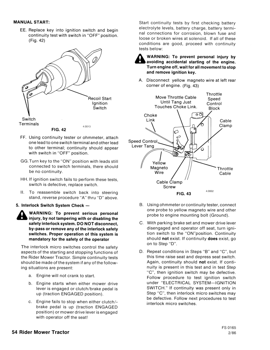 Ford R8, R11 Riding Mower Tractor Repair Manual