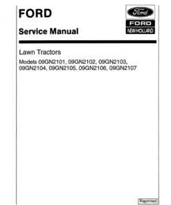Ford LT8, LT11 Lawn Tractor Repair Manual