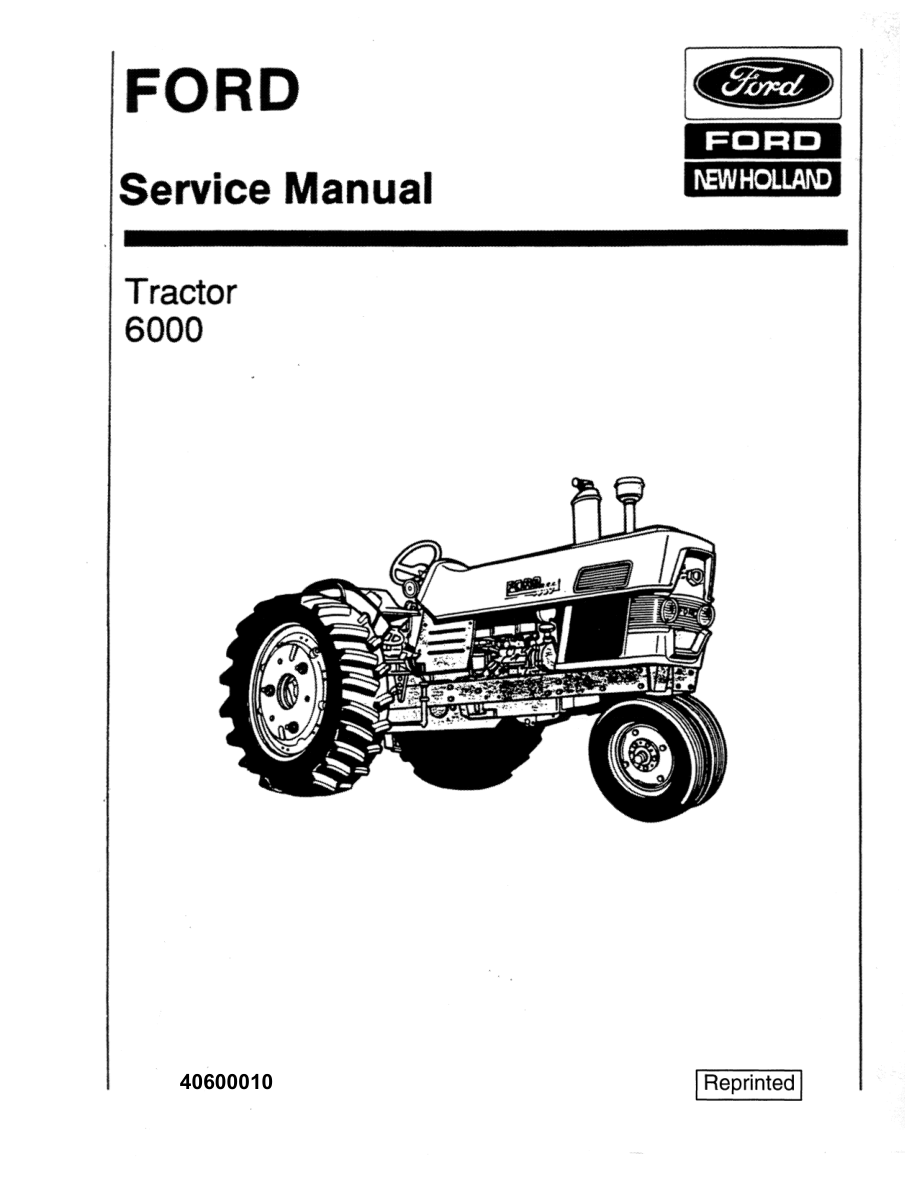 Ford 6000 Series Tractor Repair Manual