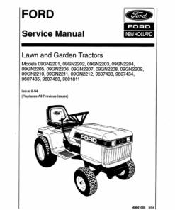 Ford LGT12, LGT14, LGT17, LGT18H Lawn Tractor Repair Manual