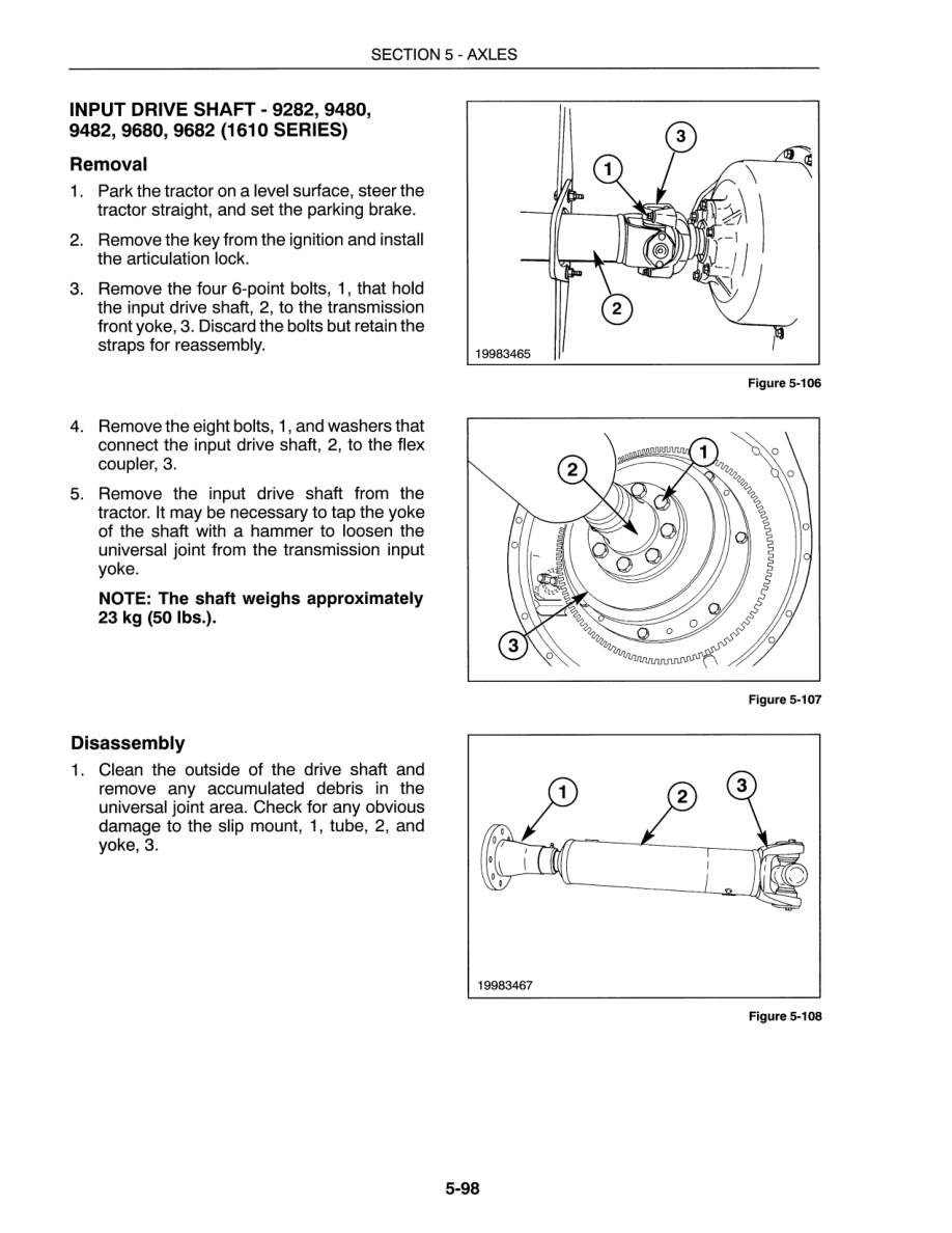 Ford 9280, 9480, 9680 and 9880 Tractor Repair Manual