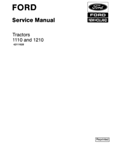 Ford 1110 and 1210 Tractor Repair Manual