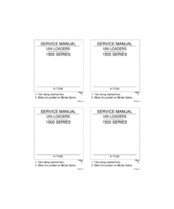 Case 1526, 1530, 1537 Uni-Loader SkidSteer Repair Manual