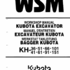 Kubota KH36, KH41, KH51, KH61 Excavator Workshop Repair Manual
