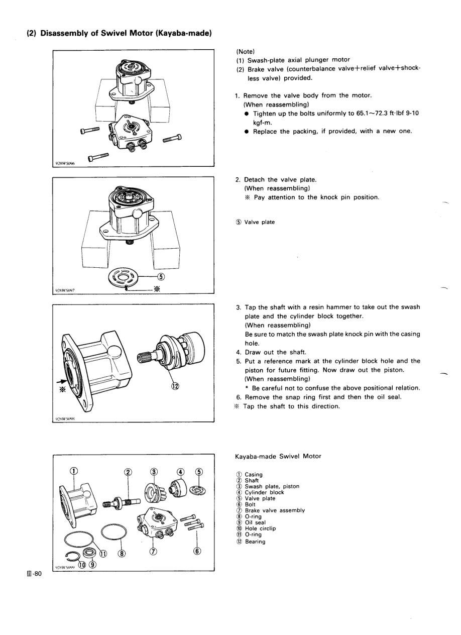 Kubota KH36, KH41, KH51, KH61 Excavator Workshop Repair Manual