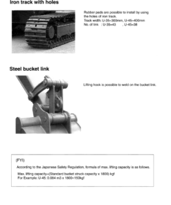 Kubota U10, U20, U30, U45 Excavator Workshop Repair Manual
