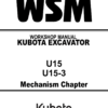 Kubota U15, U15-3 Excavator Workshop Repair Manual