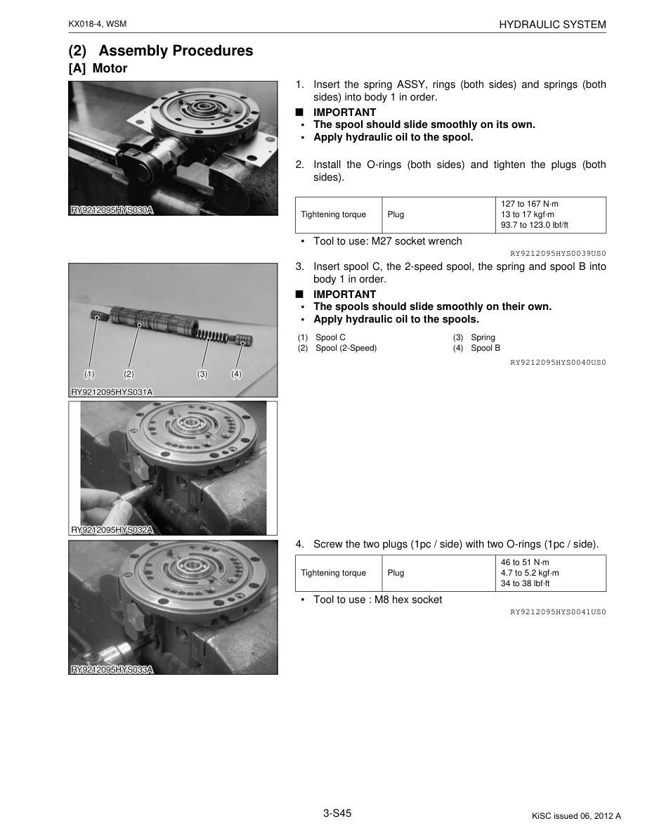 Kubota K018-4 Excavator Workshop Repair Manual