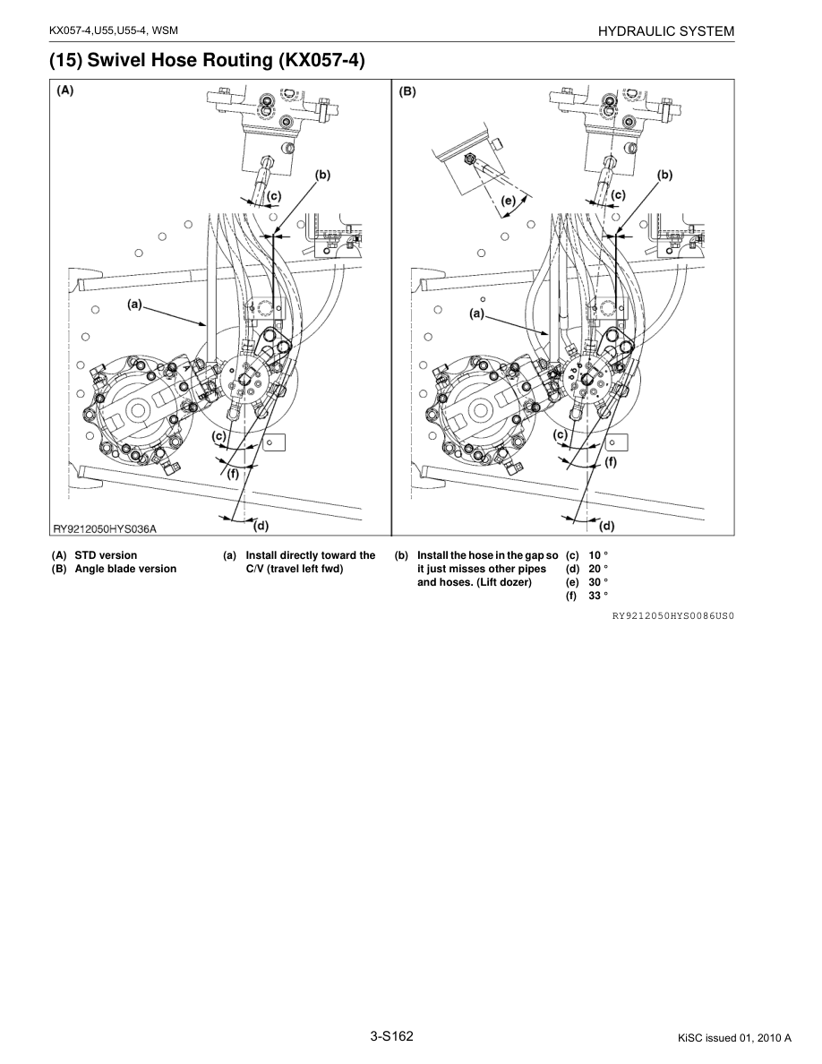 Kubota KX057-4, U55, U55-4 Excavator Workshop Repair Manual