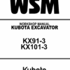 Kubota KX91-3, KX101-3 Excavator Workshop Repair Manual